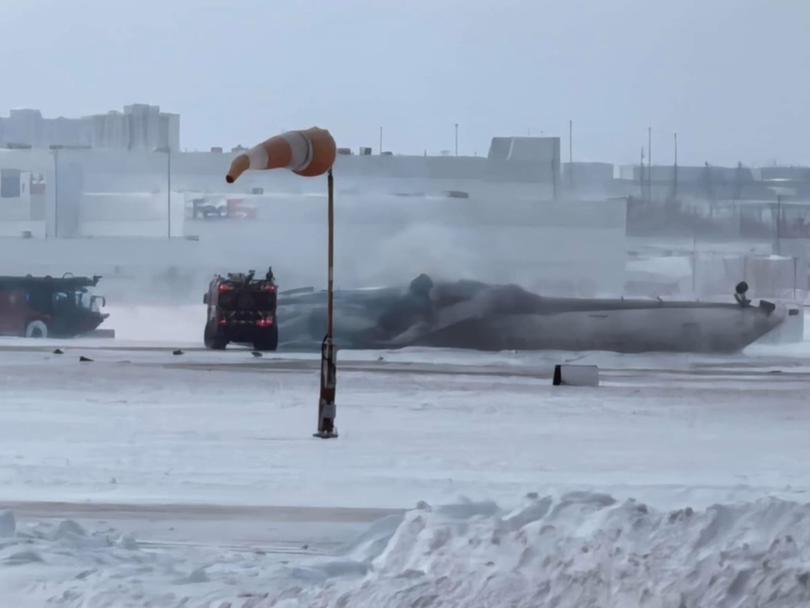 A Delta Air Lines plane has crashed and flipped in Canada.