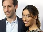 Jeff Baena and Aubrey Plaza at the premiere of The Little Hours in 2017.