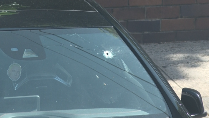 Police found three cars with bullet holes following the shooting.
