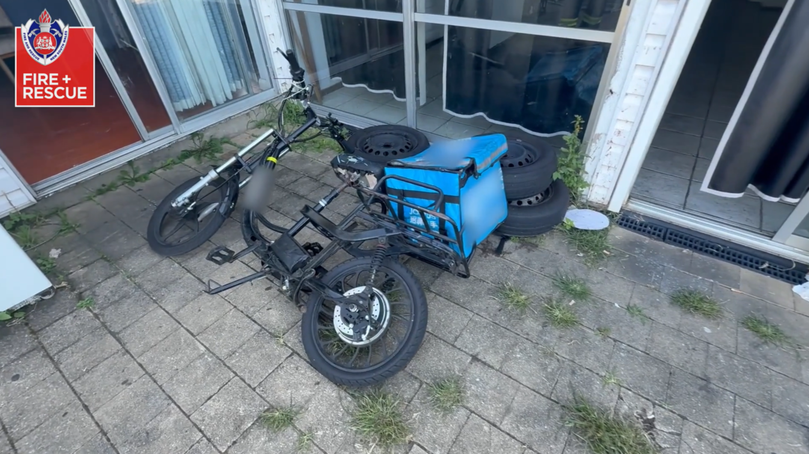 Ali’s e-bike that he used for food deliveries was found outside the home.