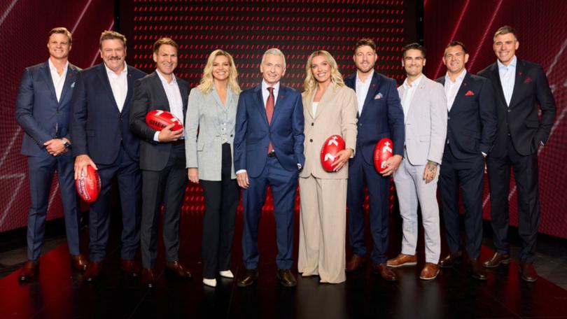 Nick Riewoldt, Brian Taylor, Kane Cornes, Bec Maddern, Bruce McAvaney, Abbey Holmes, Dale Thomas, Chad Wingard, Luke Hodge and Matthew Richardson.