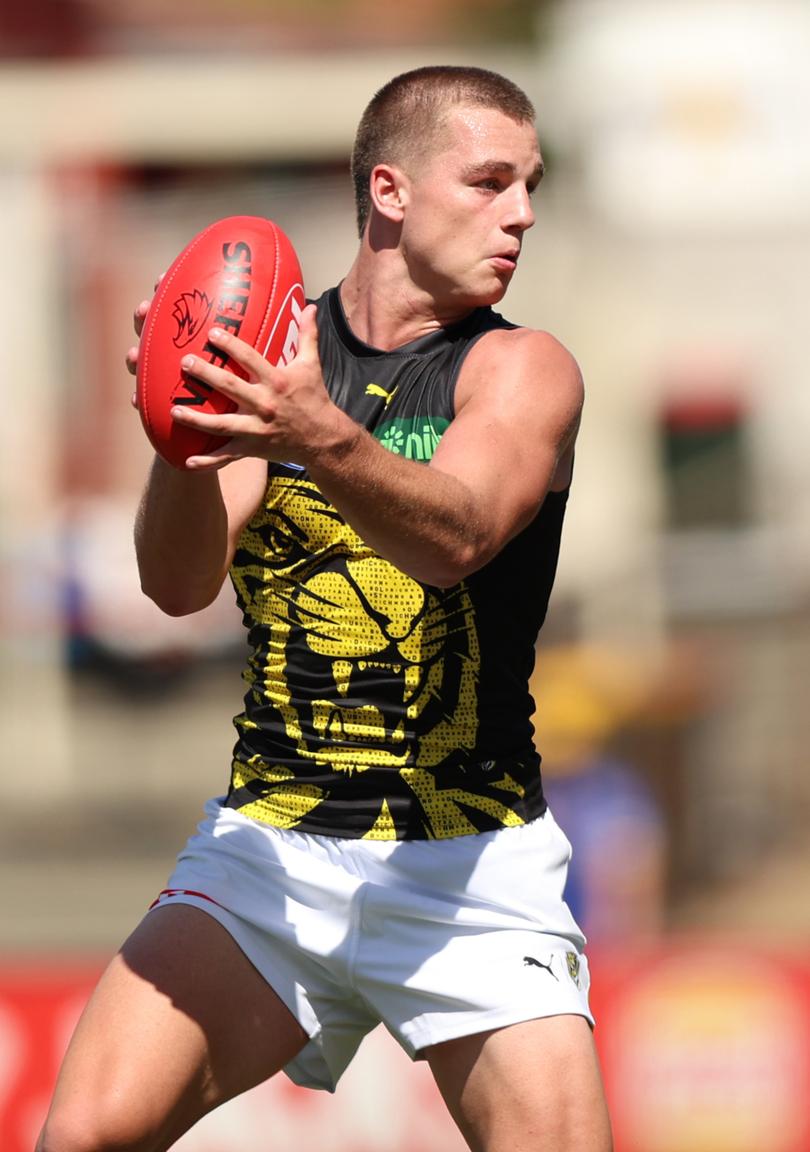 Sam Lalor in action against West Coast.