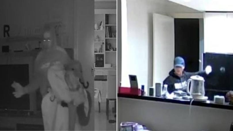 Two alleged thieves were captured on CCTV during a break-in at a Melbourne home last month.