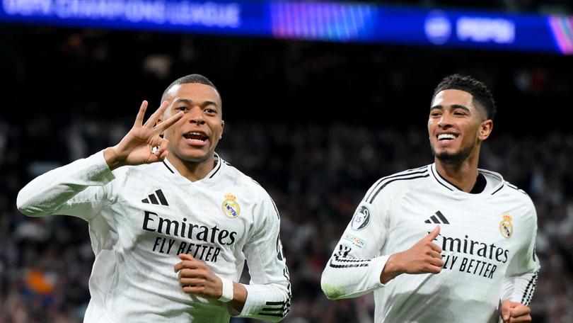 Kylian Mbappe has scored a hat-trick as Real Madrid eliminated Man City from the Champions League.