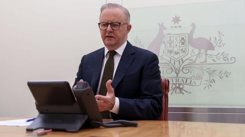 Prime Minister Anthony Albanese speaks with US President Donald Trump on the phone.