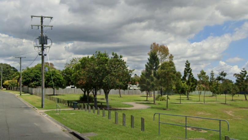 Police are appealing for footage of Fernando St in Burpengary, near the entrance to Symphony Crescent Park (pictured), where the victim sought help after the alleged attack early last Saturday morning.