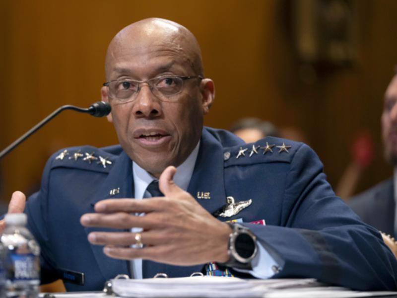 Donald Trump has fired Air Force General CQ Brown as  Chairman of the Joint Chiefs of Staff. (AP PHOTO)