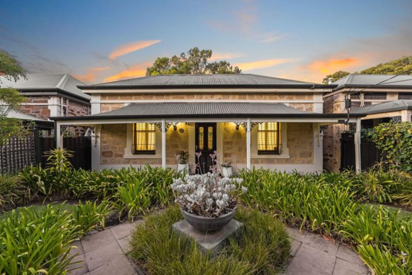 The 1880 sandstone-fronted cottage at 118 Robsart St, Parkside, in Adelaide.