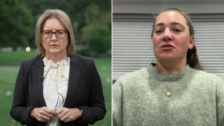 Victorian Premier Jacinta Allan has been confronted by the sister of a murdered GP, who pleaded for the leader to ‘get your act together’ on crime.