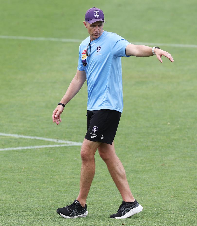 Justin Longmuir is entering his sixth season as Dockers coach.