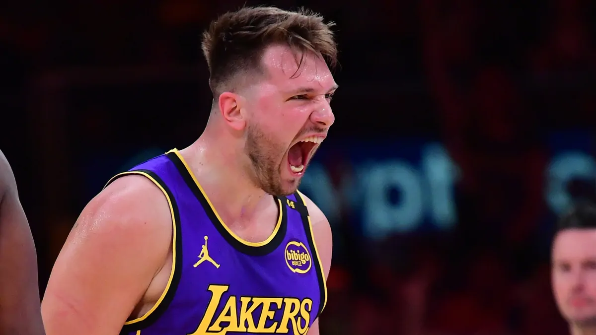 NBA Lakers v Mavericks: Luka Doncic scores first triple-double for LA ...