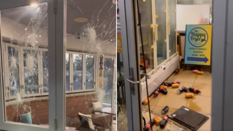 A fish and chip shop in Queensland has been destroyed by vandals. 