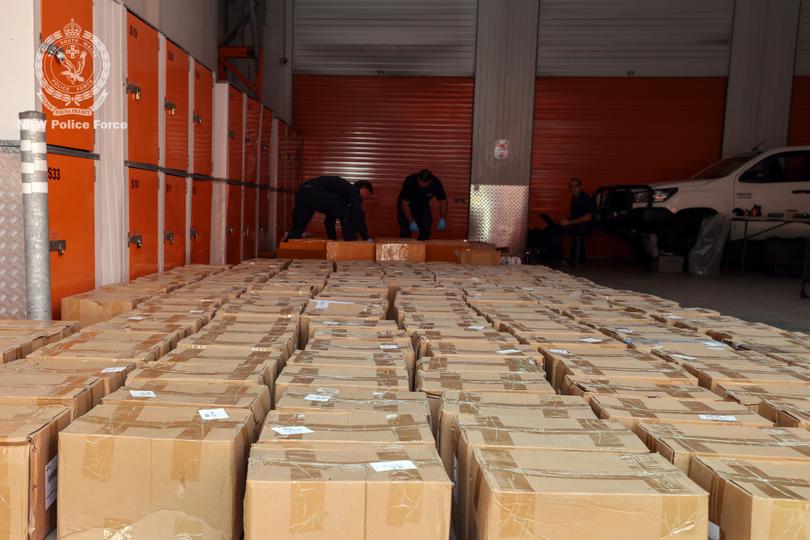 Police discovered a warehouse full of the drug.