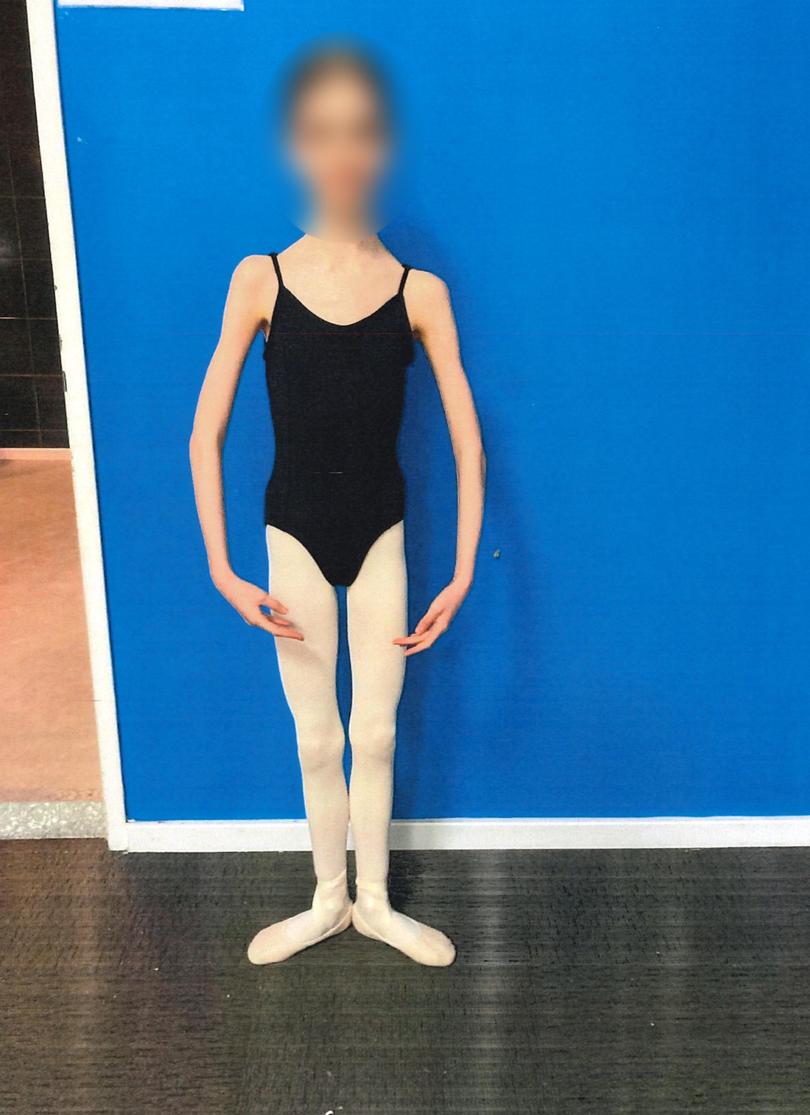 This photo was taken by a concerned dance teacher when the girl was about two months away from turning 17 and sent to the Department of Communities.