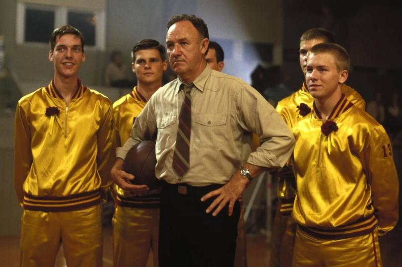 Gene Hackman as coach Norman Dale in Hoosiers.