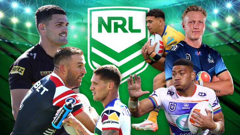 Nathan Cleary, James Tedesco, Kalyn Ponga Isaiah Iongi, Leka Halasima and Carter Gordon.