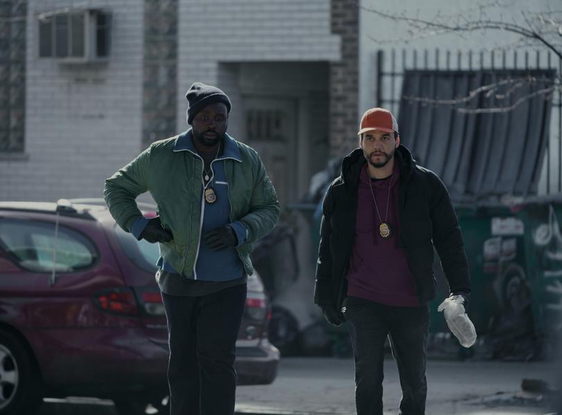 Brian Tyree Henry and Wagner Moura in Dope Thief.