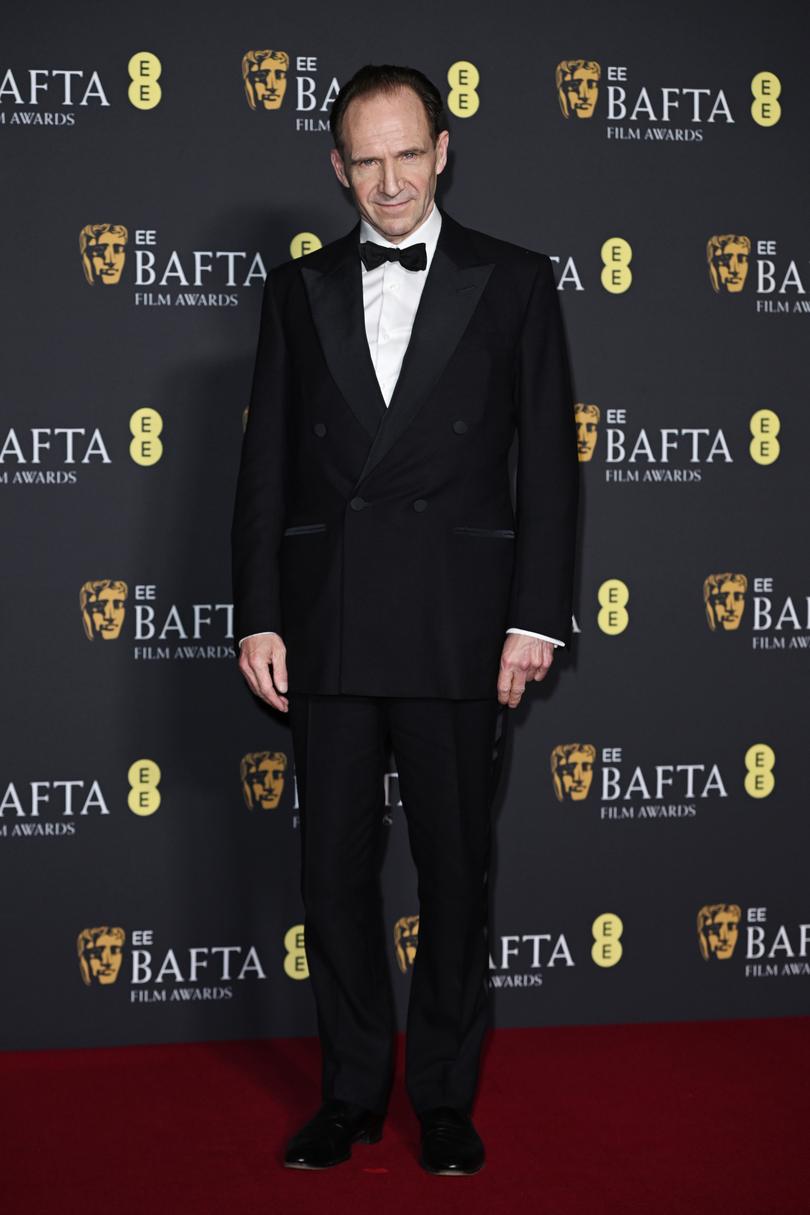 Ralph Fiennes poses in the winners room during the 2025 EE BAFTA Film Awards 