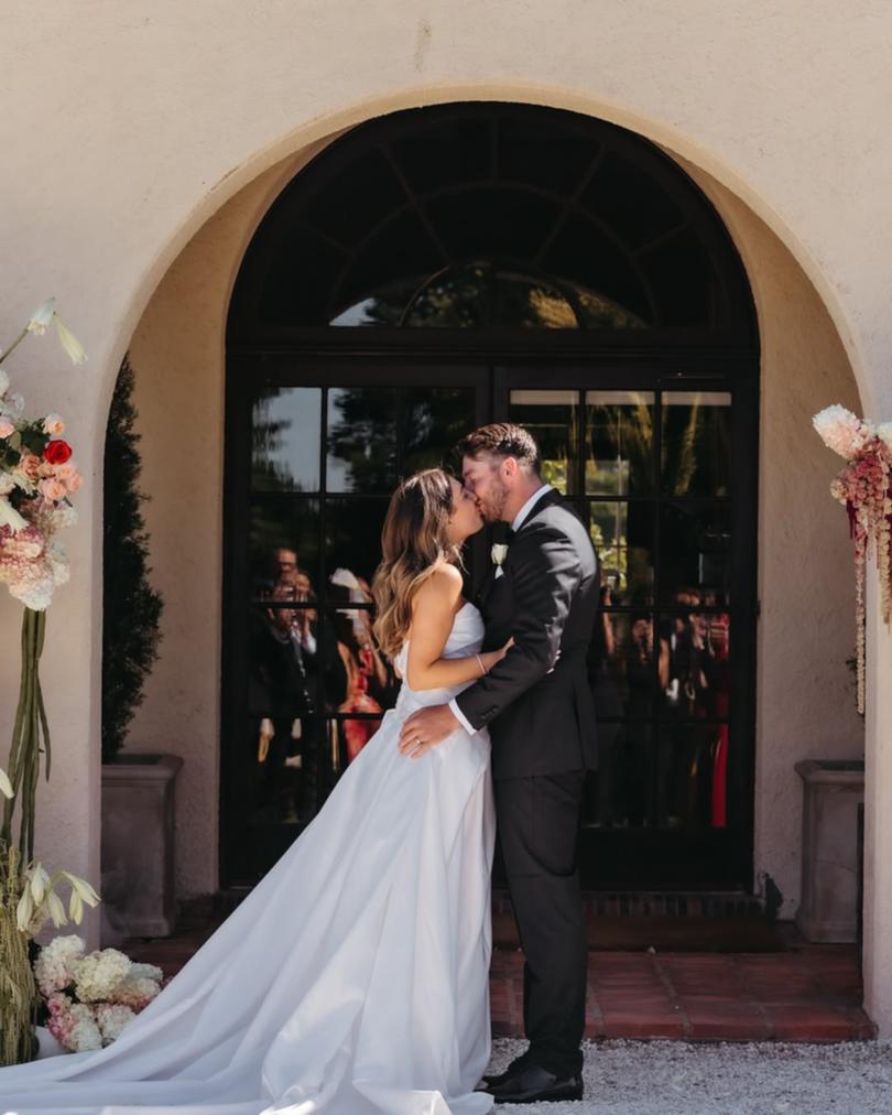 Natasha and Dale on their wedding day. 