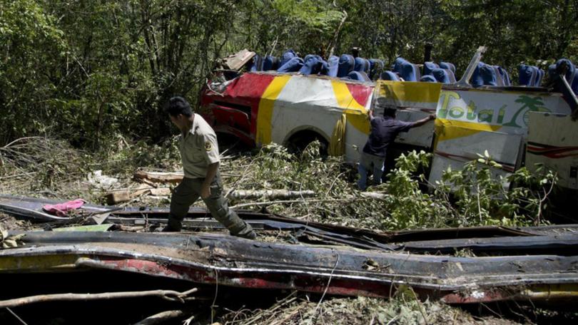 Fatal bus accidents are frequent in Bolivia due to the treacherous mountainous terrain.