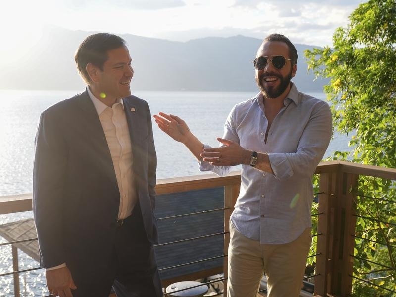 Marco Rubio met with El Savador President Nayib Bukele to discuss immigration enforcement. (AP PHOTO)