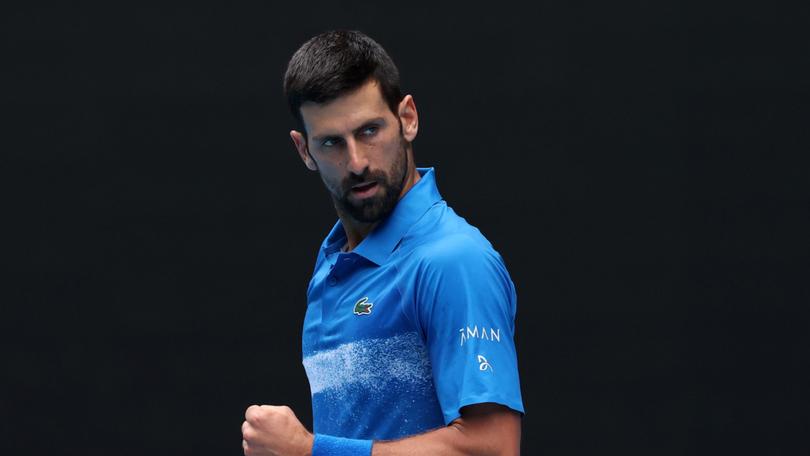 Novak Djokovic at the Australian Open in January.