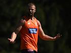 Star recruit Jake Stringer is in doubt for the Giants' season opener against the Magpies. (Dean Lewins/AAP PHOTOS)