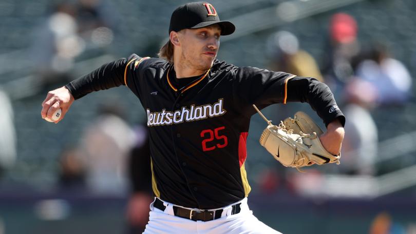 Jaden Agassi did not last one inning at the World Baseball Classic qualifiers.