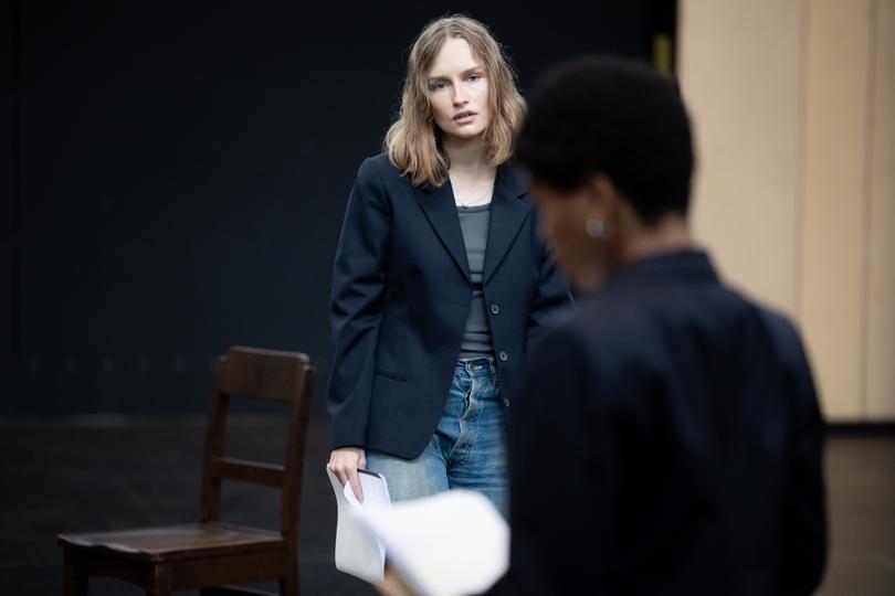 Olivia DeJonge in the rehearsal room. 