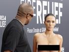 The naked photo comes one month after the model made international headlines when she walked the Grammys red carpet completely nude.