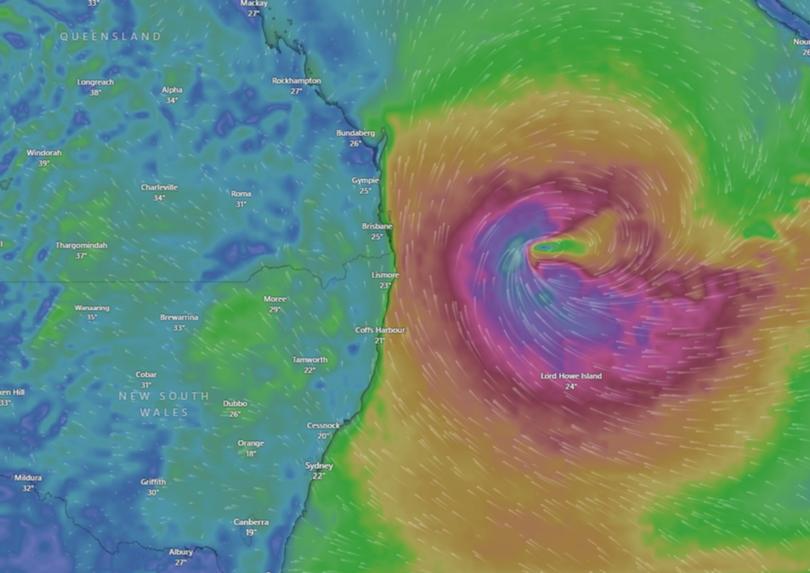 Tropical Cyclone Alfred.