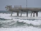 Strong winds and big waves are already starting to hit the Queensland coast ahead of Cyclone Alfred. (Jono Searle/AAP PHOTOS)