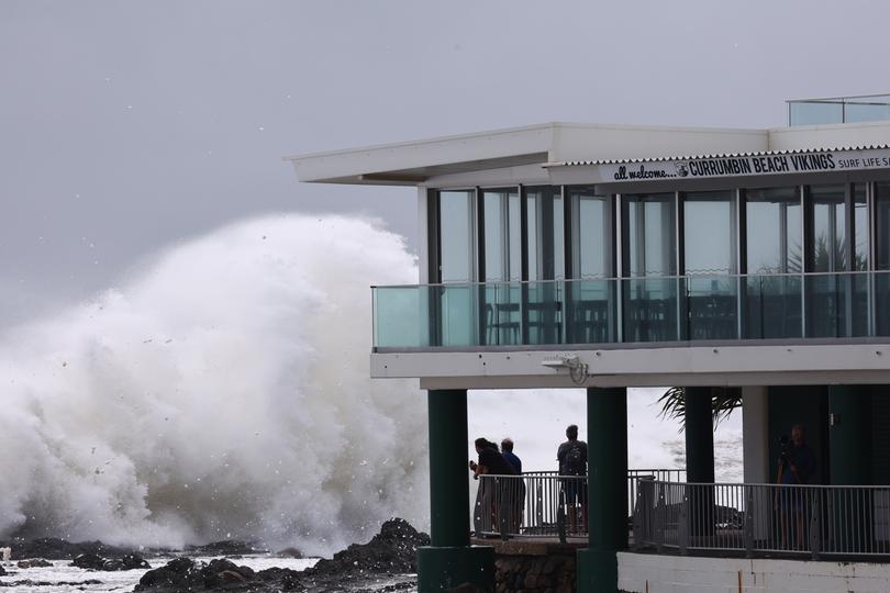 Big Waves at Curumbin Vikings Surf Club on the Gold Coast, Thursday, March 6, 2025.