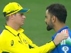 Steve Smith and Virat Kohli shared a warm embrace on the field after the Aussie’s last ODI.