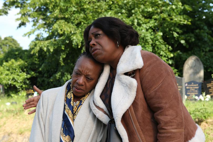 Marianne Jean-Baptiste and Michele Austin in Hard Truths.