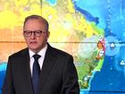 Anthony Albanese speaks to the media during a press conference at the National Situation Room.