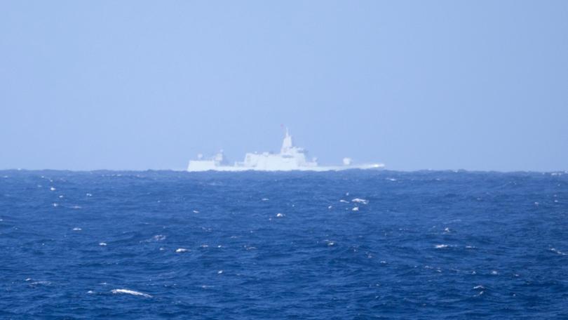 Peoples Liberation Army-Navy Renhai-class cruiser Zunyi in the Great Australian Bight. 