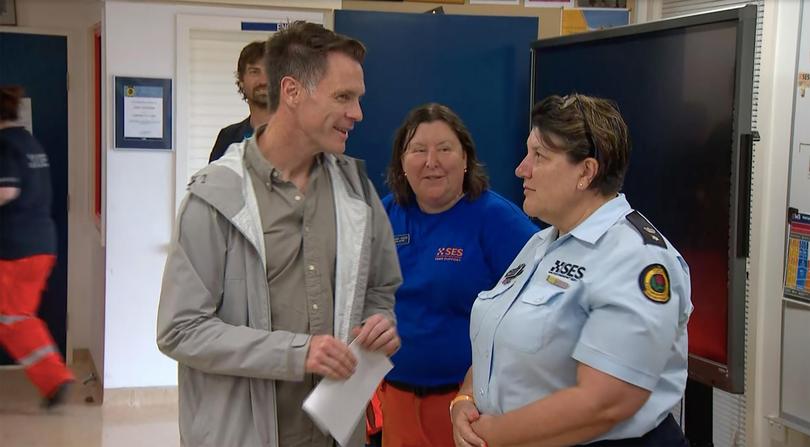 NSW Premier Chris Minns at NSW SES Lismore City Unit in Lismore.