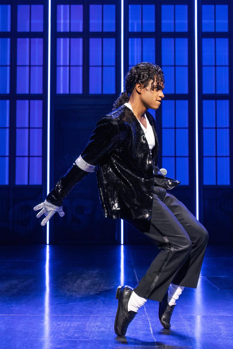 Roman Banks as Michael Jackson in the US national tour production of MJ the Musical.