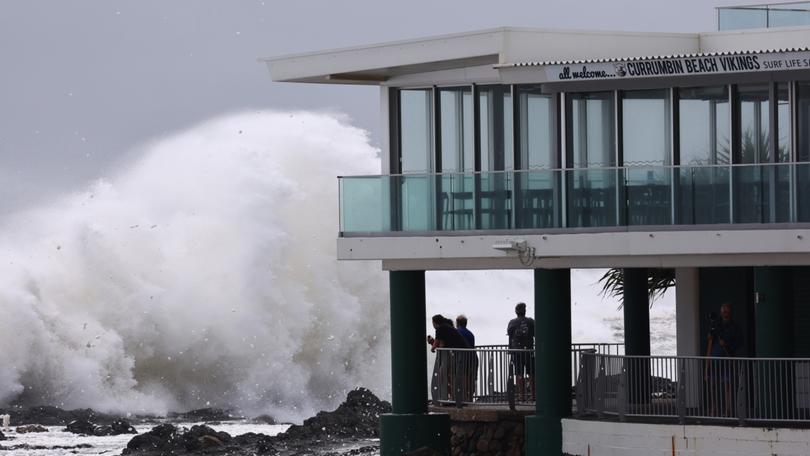 Big Waves at Curumbin Vikings Surf Club on the Gold Coast.