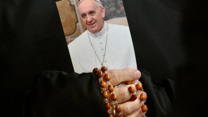 Pope Francis has been at the Gemelli Hospital in Rome since February 14. (EPA PHOTO)