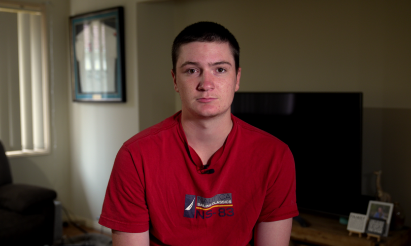 Aiyden O’Donoghue, now 16, is still recovering from his injuries sustained in a train surfing incident.