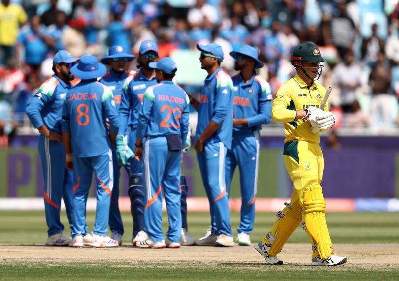 Cooper Connolly leaves the field after being dismissed by Mohammed Shami.