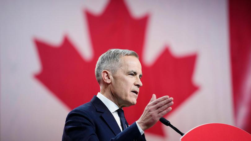 Liberal Leader Mark Carney speaks after being elected at the Liberal leadership announcement in Ottawa, Ontario.