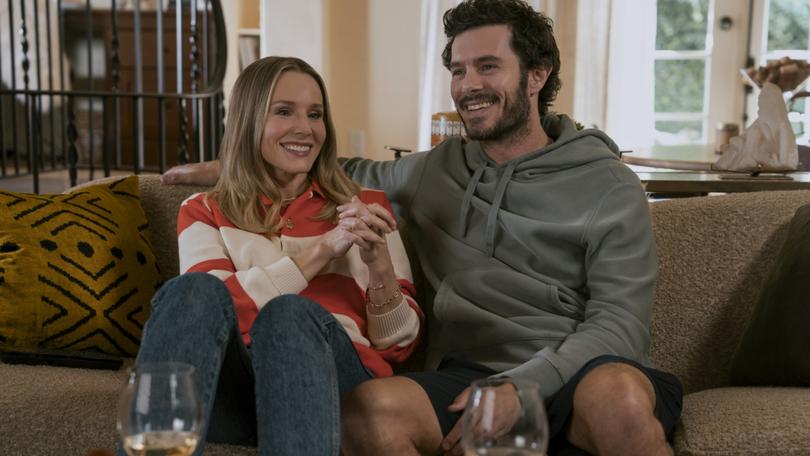 Adam Brody with Kristen Bell in Nobody Wants This.