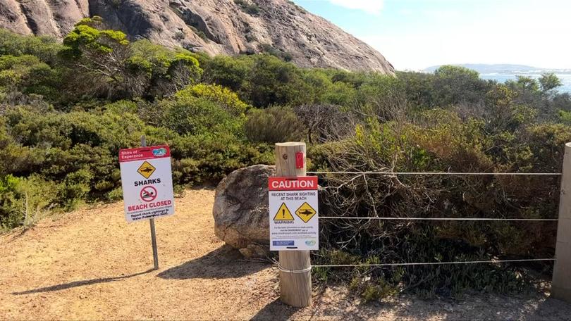 A search has been launched off Wharton Beach in Cape Le Grand, 60km east of Esperance, after authorities were alerted to the incident, which is understood to have happened in front of shocked witnesses, just after noon on Monday.