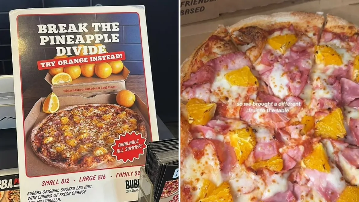 Bubba Pizza divides the internet with ham and orange pizza flavour ...