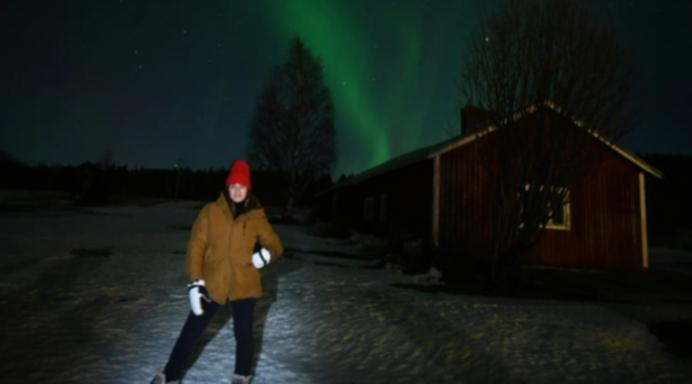 When our Northern Lights tour was cancelled due to fog, our Airbnb hosts said they’d take us and a few other strangers to their family farm