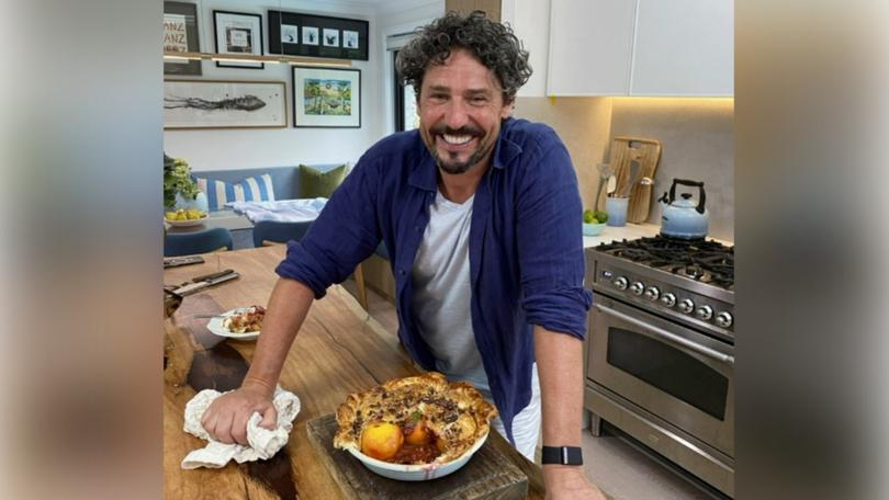 Better Homes and Gardens celebrity chef Colin Fassnidge shares his recipe for peach and pecan pie topper