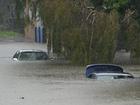 Flooded cars in Newmarket, Brisbane.